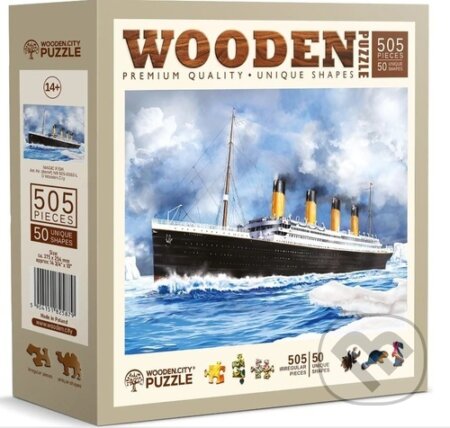 Dřevěné puzzle Titanik 505 dílků - kniha z kategorie Společenské hry