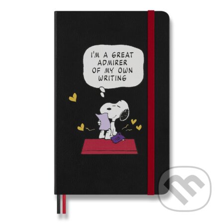 Zápisník Moleskine Peanuts L, linkovaný, černý