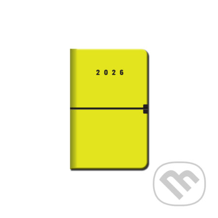 Mini diár CAPRI 2026 (neon) (12-mesačný, A6, týždenný, elastické zatváranie)