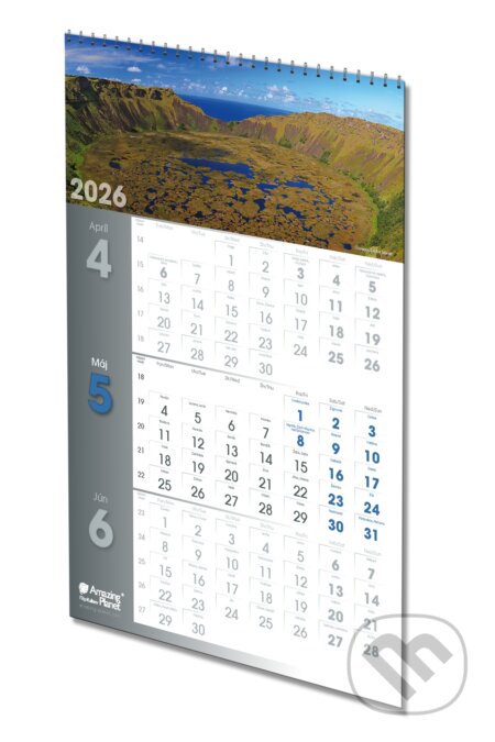 3-mesačný kalendár Amazing Planet 2026 - Filip Kulisev