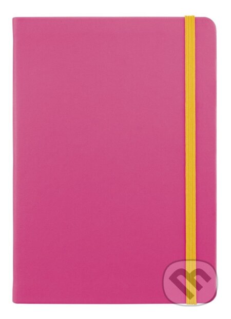 Notes - ružový so žltou gumičkou (bodkovaný)