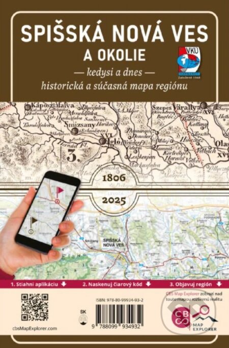 Spišská Nová Ves a okolie- Kedysi a dnes (1: 120 000)