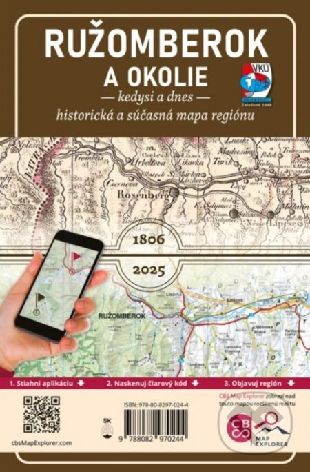 Ružomberok a okolie – Kedysi a dnes (1: 115 000)