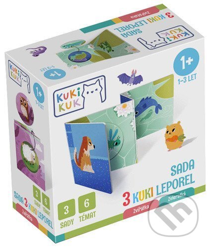 KukiKuk Sada 3 KUKI leporel Zvířátka - kniha z kategorie Beletrie pro děti