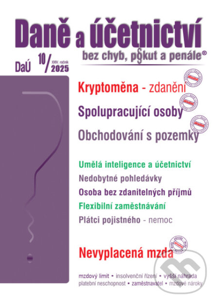DaÚ 10/2025 Kryptoměna – zdanění