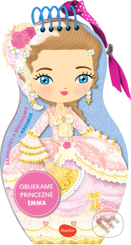 Obliekame bábiky - Princezná Emma (Samolepky a maľovanky + náramok) - kniha z kategorie Omalovánky