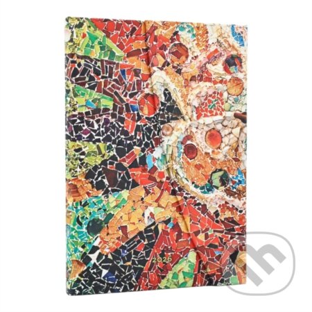 Paperblanks - týždenný diár Gaudi’s Sun 2026 (midi, verso, magnetické zatváranie)