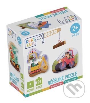 KukiKuk - Véééliké puzzle Stavební stroje - kniha z kategorie Puzzle