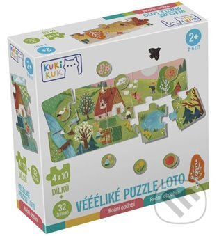 Kukikuk Véééliké puzzle Roční období - kniha z kategorie Puzzle
