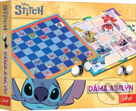 Hra Dáma a Mlyn - Lilo & Stitch - hra z kategorie Domino, hlavolamy