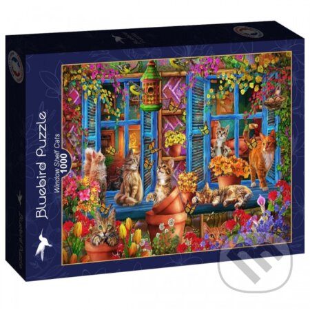 Puzzle Okenné police Mačky