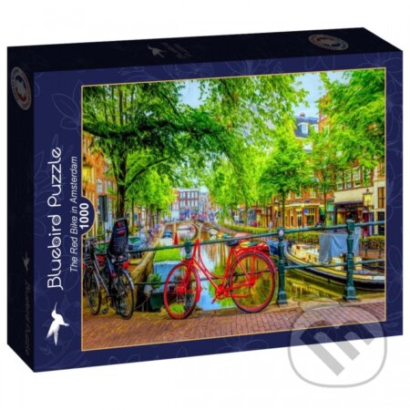 Puzzle Červený bicykel v Amsterdame