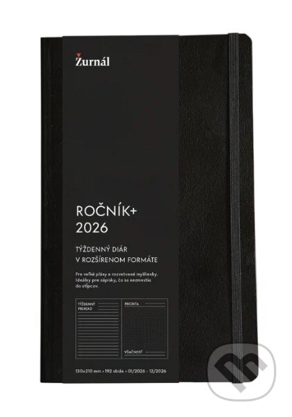 Kniha: Ročník plus - diár 2026 - čierny, 2025