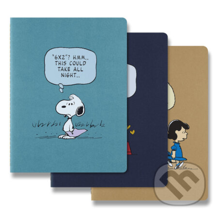 Sešit Moleskine Peanuts XL, linkované, 3 ks, limitovaná edice