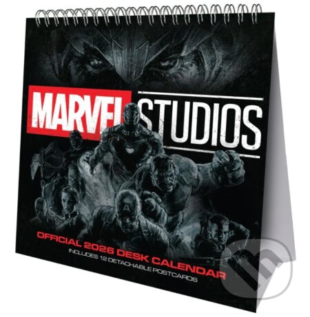 Oficiální stolní kalendář 2026 Marvel Studios (16 x 17,5 cm)