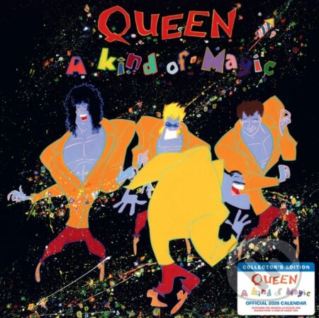Oficiální sběratelský nástěnný kalendář 2026: Queen - New Of The World LP replika (30,5 x 30,5 cm)