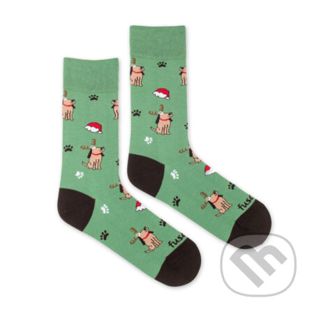 Detské ponožky Santov pes L (Unisex veľkosť L (veľkosť 31-34))