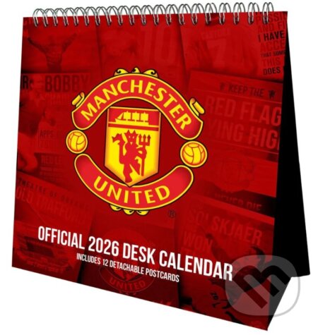 Oficiální stolní kalendář 2026 FC Manchester United (16 x 17,5 cm) (). , 2025
