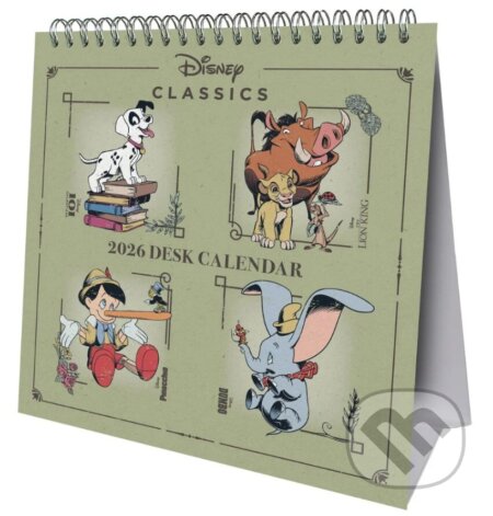 Oficiální stolní kalendář 2026 Disney postavičky (16 x 17,5 cm)
