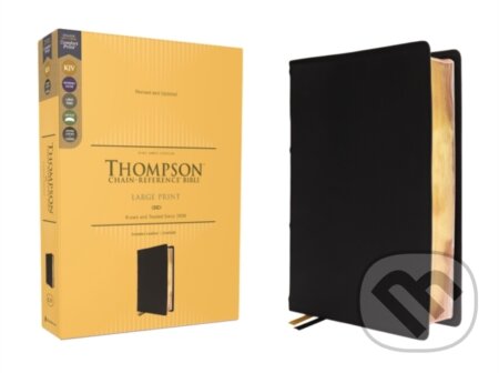 Kniha KJV, Thompson Chain-Reference Bible, Large Print, Genuine Leather, Cowhide, Black, Red Letter, Comfort Print