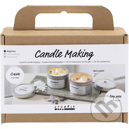 Creative Sada ODLÉVÁNÍ SVÍČEK S PRAVÝMI KRYSTALY