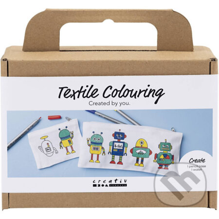 Kreatívna sada Maľovanie na textil peračník a peňaženka Robot