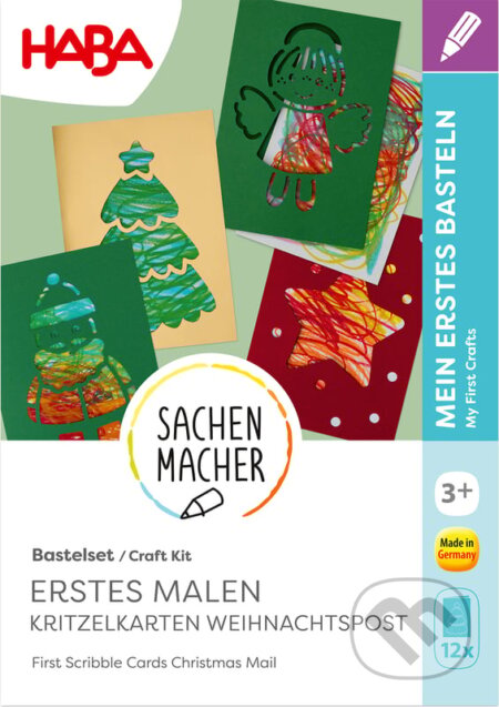 Kreatívna sada Prvé čmáracie kartičky Vianočná pošta