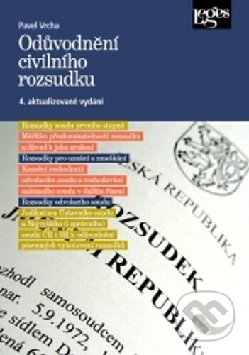 Odůvodnění civilního rozsudku, 4. vydání koupíte na Martinus.cz