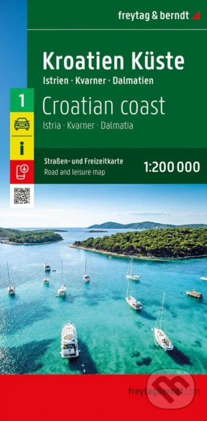 Chorvátske pobrežie 1: 200 000