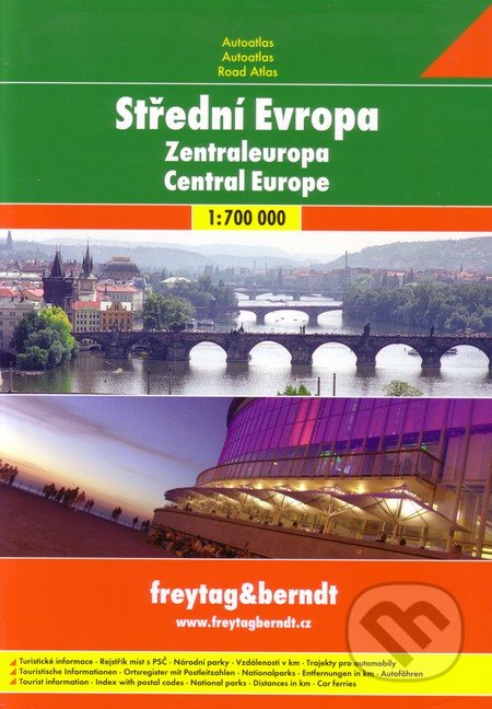 Střední Evropa 1:700 000, freytag&berndt, 2017