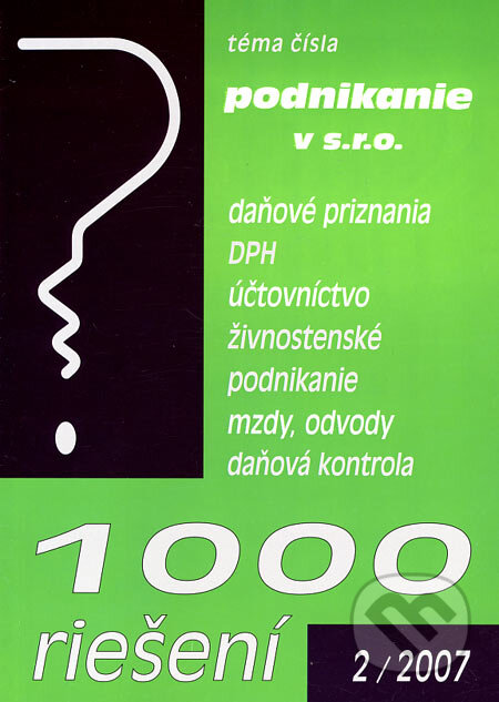 1000 riešení 2/2007, Poradca s.r.o., 2007
