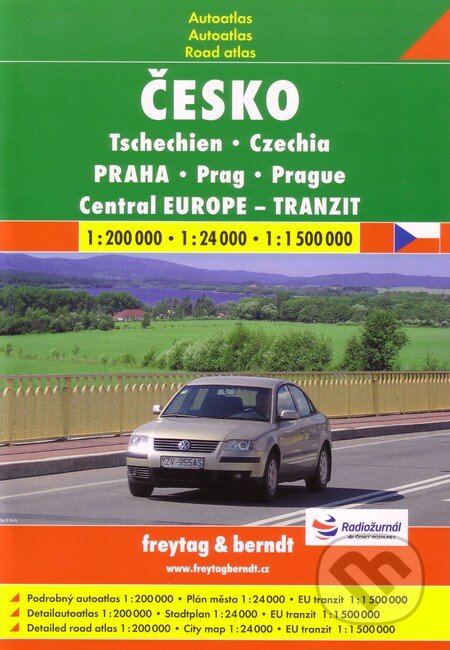 Česko, Praha 1:200 000 1:24 000 1:1 500 000 (Autoatlas)