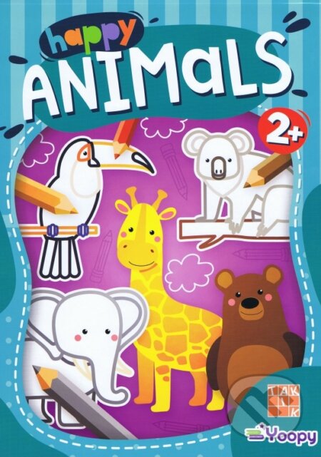 Happy Animals - omaľovánka - kniha z kategorie Omalovánky