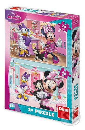 2x Puzzle: Minnie a Figaro (24+48 dílků) - puzzle z kategorie 15 - 60 dílků