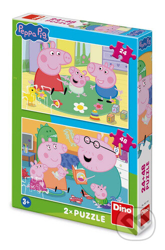 2x Puzzle: Peppa pig Domov