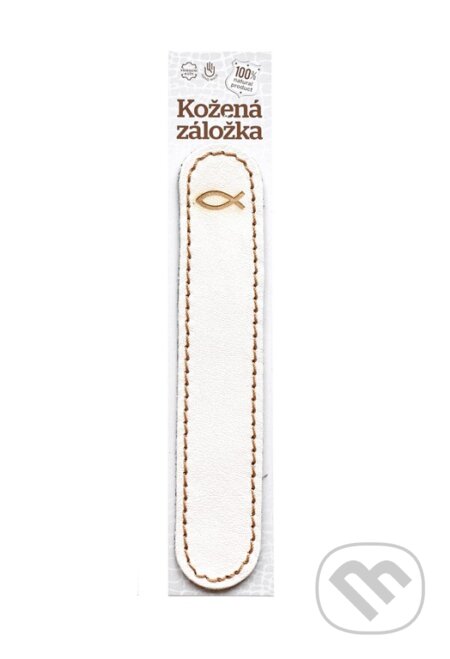 Záložka obšitá Ježišova ryba (SK01 slonová kost)