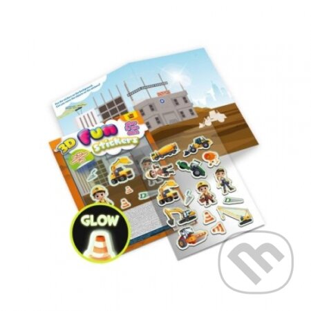 Svietiace 3D nálepky - Stavebné stroje - kniha z kategorie Samolepky