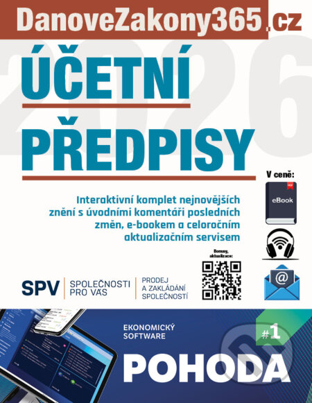 E-kniha: Účetní předpisy 2026 (Alice Hanáková a Jaroslav Černý). DonauMedia, 2026