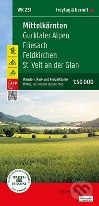 Kniha: Střední Korutany 1:50 000 / turistická, cyklistická a rekreační mapa (-). freytag&berndt, 2025