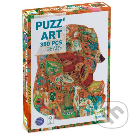 Obrysové puzzle medvěd 350 dílků