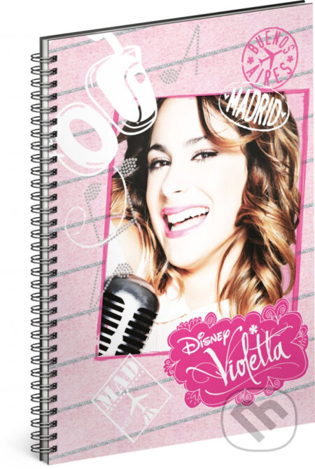 Spirálový blok Violetta - Music (nelinkovaný, A5)