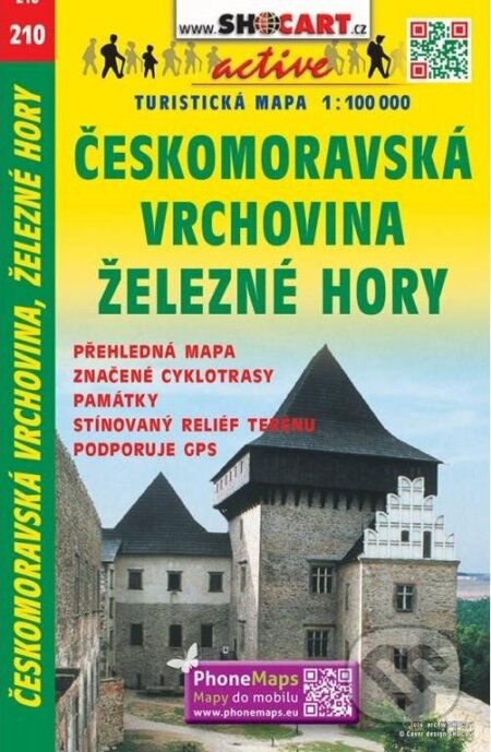Českomoravská vrchovina, Železné hory 1:100 000, SHOCart