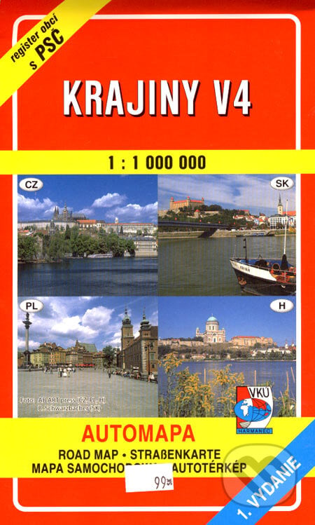 Krajiny V4 (1:1 000 000), VKÚ Harmanec, 2007