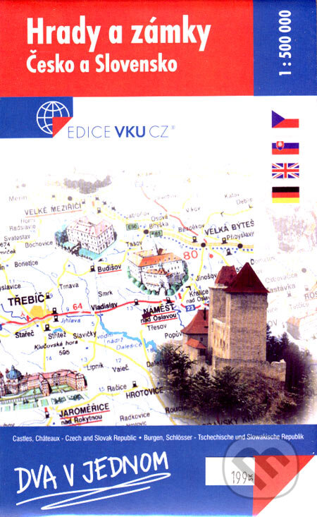 Hrady a zámky - Česko a Slovensko 1:500 000, VKÚ Harmanec, 2007