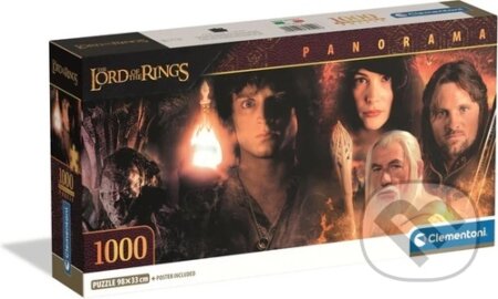 Panoramatické puzzle Pán prstenů Hrdinové Středozemě 1000 dílků - kniha z kategorie Společenské hry