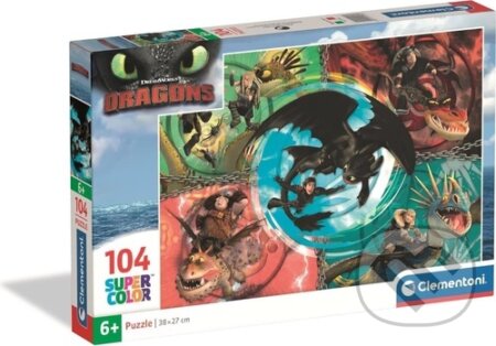 Clementoni puzzle 104 dílků Jak vycvičit draka