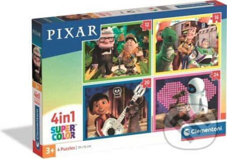 Puzzle Pohádky Pixar 4v1 (12+16+20+24 dílků) - kniha z kategorie Společenské hry