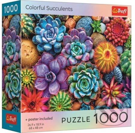 Puzzle Barevné sukulenty - kniha z kategorie Společenské hry