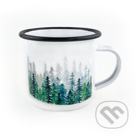 Smaltovaný hrnek Les