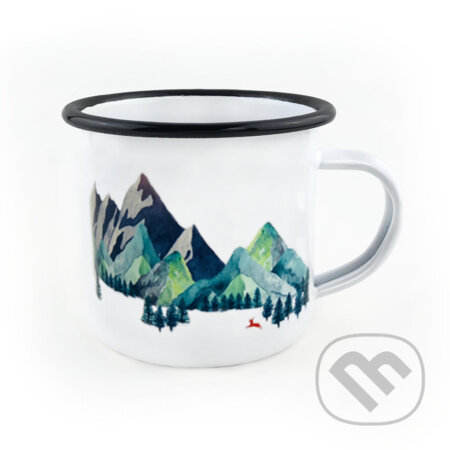 Smaltovaný hrnek Hory